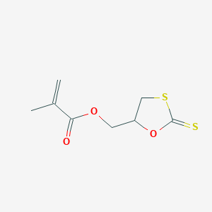 molecular formula C8H10O3S2 B065540 5-(Methacryloyloxy)methyl-1,3-oxathiolane-2-thione CAS No. 161196-23-2