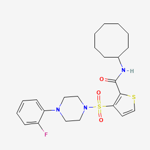 molecular formula C23H30FN3O3S2 B6554284 N-cyclooctyl-3-{[4-(2-fluorophenyl)piperazin-1-yl]sulfonyl}thiophene-2-carboxamide CAS No. 1040633-68-8