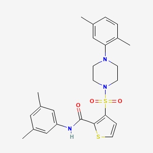 molecular formula C25H29N3O3S2 B6554287 N-(3,5-dimethylphenyl)-3-{[4-(2,5-dimethylphenyl)piperazin-1-yl]sulfonyl}thiophene-2-carboxamide CAS No. 1040633-44-0