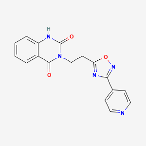 molecular formula C17H13N5O3 B6554376 3-{2-[3-(pyridin-4-yl)-1,2,4-oxadiazol-5-yl]ethyl}-1,2,3,4-tetrahydroquinazoline-2,4-dione CAS No. 1031670-01-5