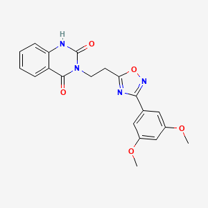 molecular formula C20H18N4O5 B6554379 3-{2-[3-(3,5-dimethoxyphenyl)-1,2,4-oxadiazol-5-yl]ethyl}-1,2,3,4-tetrahydroquinazoline-2,4-dione CAS No. 1031606-77-5