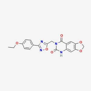 7-{[3-(4-ethoxyphenyl)-1,2,4-oxadiazol-5-yl]methyl}-2H,5H,6H,7H,8H-[1,3]dioxolo[4,5-g]quinazoline-6,8-dione