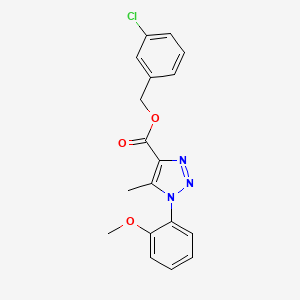 molecular formula C18H16ClN3O3 B6554432 (3-chlorophenyl)methyl 1-(2-methoxyphenyl)-5-methyl-1H-1,2,3-triazole-4-carboxylate CAS No. 1040636-19-8