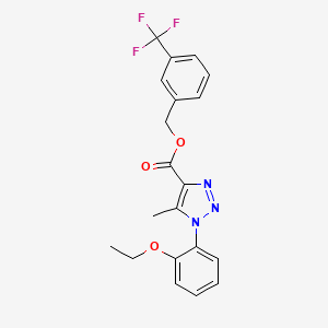 molecular formula C20H18F3N3O3 B6554453 [3-(trifluoromethyl)phenyl]methyl 1-(2-ethoxyphenyl)-5-methyl-1H-1,2,3-triazole-4-carboxylate CAS No. 1040636-27-8