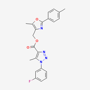 [5-methyl-2-(4-methylphenyl)-1,3-oxazol-4-yl]methyl 1-(3-fluorophenyl)-5-methyl-1H-1,2,3-triazole-4-carboxylate