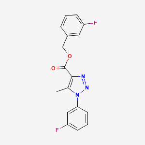 molecular formula C17H13F2N3O2 B6554476 (3-fluorophenyl)methyl 1-(3-fluorophenyl)-5-methyl-1H-1,2,3-triazole-4-carboxylate CAS No. 1040636-79-0