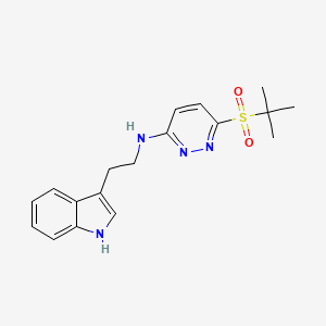 N-[2-(1H-indol-3-yl)ethyl]-6-(2-methylpropane-2-sulfonyl)pyridazin-3-amine