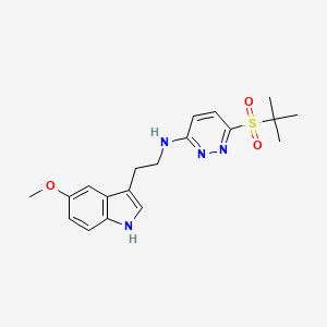 molecular formula C19H24N4O3S B6554606 N-[2-(5-methoxy-1H-indol-3-yl)ethyl]-6-(2-methylpropane-2-sulfonyl)pyridazin-3-amine CAS No. 1040654-33-8