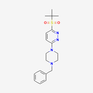 3-(4-benzylpiperazin-1-yl)-6-(2-methylpropane-2-sulfonyl)pyridazine