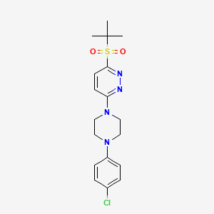 TERT-BUTYL {6-[4-(4-CHLOROPHENYL)PIPERAZINO]-3-PYRIDAZINYL} SULFONE