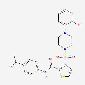 3-{[4-(2-fluorophenyl)piperazin-1-yl]sulfonyl}-N-[4-(propan-2-yl)phenyl]thiophene-2-carboxamide