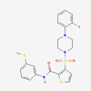 3-{[4-(2-fluorophenyl)piperazin-1-yl]sulfonyl}-N-[3-(methylsulfanyl)phenyl]thiophene-2-carboxamide