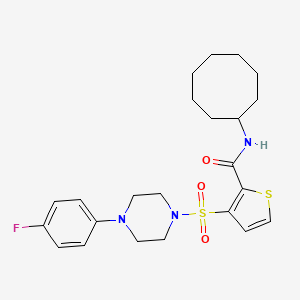 molecular formula C23H30FN3O3S2 B6554662 N-cyclooctyl-3-{[4-(4-fluorophenyl)piperazin-1-yl]sulfonyl}thiophene-2-carboxamide CAS No. 1040656-15-2