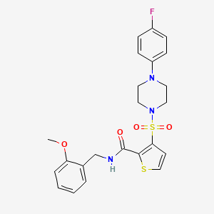 3-{[4-(4-fluorophenyl)piperazin-1-yl]sulfonyl}-N-[(2-methoxyphenyl)methyl]thiophene-2-carboxamide