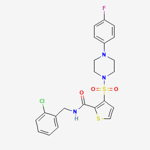 N-[(2-chlorophenyl)methyl]-3-{[4-(4-fluorophenyl)piperazin-1-yl]sulfonyl}thiophene-2-carboxamide