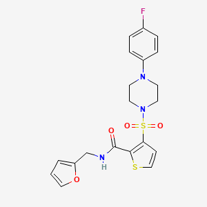 3-{[4-(4-fluorophenyl)piperazin-1-yl]sulfonyl}-N-[(furan-2-yl)methyl]thiophene-2-carboxamide