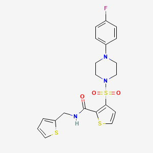 3-{[4-(4-fluorophenyl)piperazin-1-yl]sulfonyl}-N-[(thiophen-2-yl)methyl]thiophene-2-carboxamide