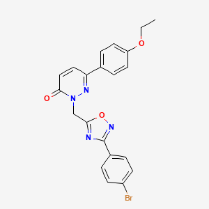 molecular formula C21H17BrN4O3 B6554785 2-{[3-(4-bromophenyl)-1,2,4-oxadiazol-5-yl]methyl}-6-(4-ethoxyphenyl)-2,3-dihydropyridazin-3-one CAS No. 1040631-62-6