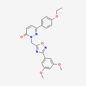 molecular formula C23H22N4O5 B6554790 2-{[3-(3,5-dimethoxyphenyl)-1,2,4-oxadiazol-5-yl]methyl}-6-(4-ethoxyphenyl)-2,3-dihydropyridazin-3-one CAS No. 1040631-68-2