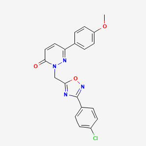 molecular formula C20H15ClN4O3 B6554800 2-{[3-(4-chlorophenyl)-1,2,4-oxadiazol-5-yl]methyl}-6-(4-methoxyphenyl)-2,3-dihydropyridazin-3-one CAS No. 1040631-74-0