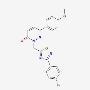 molecular formula C20H15BrN4O3 B6554807 2-{[3-(4-bromophenyl)-1,2,4-oxadiazol-5-yl]methyl}-6-(4-methoxyphenyl)-2,3-dihydropyridazin-3-one CAS No. 1040631-77-3