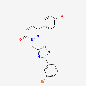 molecular formula C20H15BrN4O3 B6554812 2-{[3-(3-bromophenyl)-1,2,4-oxadiazol-5-yl]methyl}-6-(4-methoxyphenyl)-2,3-dihydropyridazin-3-one CAS No. 1040631-83-1