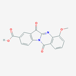 molecular formula C17H10N2O5 B065550 4-Methoxy-6,12-dioxoindolo[2,1-b]quinazoline-8-carboxylic acid CAS No. 169038-57-7