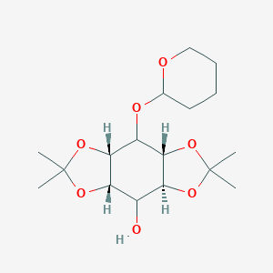 molecular formula C17H28O7 B065551 (1S,3S,7R,9S)-5,5,11,11-Tetramethyl-8-(oxan-2-yloxy)-4,6,10,12-tetraoxatricyclo[7.3.0.03,7]dodecan-2-ol CAS No. 161003-28-7