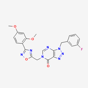 6-{[3-(2,4-dimethoxyphenyl)-1,2,4-oxadiazol-5-yl]methyl}-3-[(3-fluorophenyl)methyl]-3H,6H,7H-[1,2,3]triazolo[4,5-d]pyrimidin-7-one