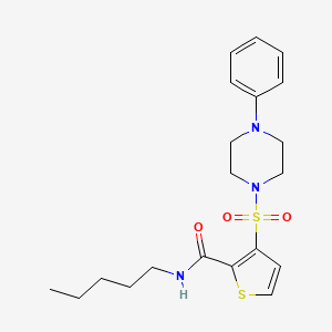 N-pentyl-3-[(4-phenylpiperazin-1-yl)sulfonyl]thiophene-2-carboxamide