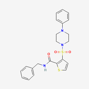 N-benzyl-3-[(4-phenylpiperazin-1-yl)sulfonyl]thiophene-2-carboxamide