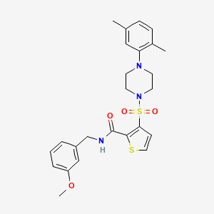 molecular formula C25H29N3O4S2 B6555198 3-{[4-(2,5-dimethylphenyl)piperazin-1-yl]sulfonyl}-N-[(3-methoxyphenyl)methyl]thiophene-2-carboxamide CAS No. 1040641-74-4