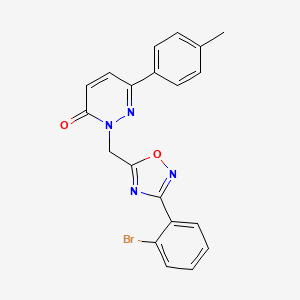 molecular formula C20H15BrN4O2 B6555212 2-{[3-(2-bromophenyl)-1,2,4-oxadiazol-5-yl]methyl}-6-(4-methylphenyl)-2,3-dihydropyridazin-3-one CAS No. 1040642-46-3