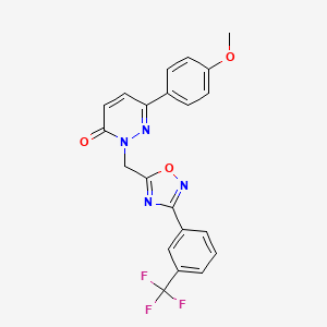 6-(4-methoxyphenyl)-2-({3-[3-(trifluoromethyl)phenyl]-1,2,4-oxadiazol-5-yl}methyl)-2,3-dihydropyridazin-3-one