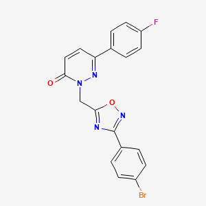 2-{[3-(4-bromophenyl)-1,2,4-oxadiazol-5-yl]methyl}-6-(4-fluorophenyl)-2,3-dihydropyridazin-3-one