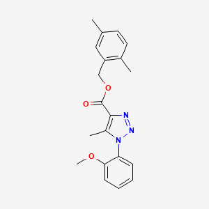 molecular formula C20H21N3O3 B6555300 (2,5-dimethylphenyl)methyl 1-(2-methoxyphenyl)-5-methyl-1H-1,2,3-triazole-4-carboxylate CAS No. 1040644-90-3