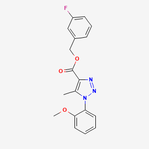 molecular formula C18H16FN3O3 B6555306 (3-fluorophenyl)methyl 1-(2-methoxyphenyl)-5-methyl-1H-1,2,3-triazole-4-carboxylate CAS No. 1040644-98-1