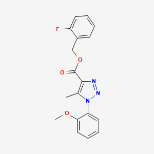 molecular formula C18H16FN3O3 B6555321 (2-fluorophenyl)methyl 1-(2-methoxyphenyl)-5-methyl-1H-1,2,3-triazole-4-carboxylate CAS No. 1040645-06-4