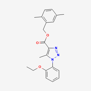 molecular formula C21H23N3O3 B6555324 (2,5-dimethylphenyl)methyl 1-(2-ethoxyphenyl)-5-methyl-1H-1,2,3-triazole-4-carboxylate CAS No. 1040645-30-4