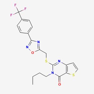3-butyl-2-[({3-[4-(trifluoromethyl)phenyl]-1,2,4-oxadiazol-5-yl}methyl)sulfanyl]-3H,4H-thieno[3,2-d]pyrimidin-4-one