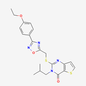 2-({[3-(4-ethoxyphenyl)-1,2,4-oxadiazol-5-yl]methyl}sulfanyl)-3-(2-methylpropyl)-3H,4H-thieno[3,2-d]pyrimidin-4-one