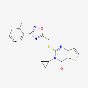 3-cyclopropyl-2-({[3-(2-methylphenyl)-1,2,4-oxadiazol-5-yl]methyl}sulfanyl)-3H,4H-thieno[3,2-d]pyrimidin-4-one