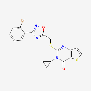 2-({[3-(2-bromophenyl)-1,2,4-oxadiazol-5-yl]methyl}sulfanyl)-3-cyclopropyl-3H,4H-thieno[3,2-d]pyrimidin-4-one