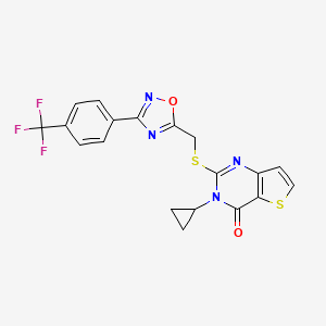 3-cyclopropyl-2-[({3-[4-(trifluoromethyl)phenyl]-1,2,4-oxadiazol-5-yl}methyl)sulfanyl]-3H,4H-thieno[3,2-d]pyrimidin-4-one