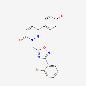 2-{[3-(2-bromophenyl)-1,2,4-oxadiazol-5-yl]methyl}-6-(4-methoxyphenyl)-2,3-dihydropyridazin-3-one