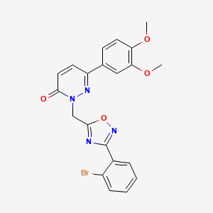 2-{[3-(2-bromophenyl)-1,2,4-oxadiazol-5-yl]methyl}-6-(3,4-dimethoxyphenyl)-2,3-dihydropyridazin-3-one