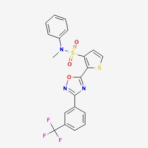 N-methyl-N-phenyl-2-{3-[3-(trifluoromethyl)phenyl]-1,2,4-oxadiazol-5-yl}thiophene-3-sulfonamide