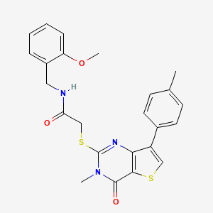 N-[(2-methoxyphenyl)methyl]-2-{[3-methyl-7-(4-methylphenyl)-4-oxo-3H,4H-thieno[3,2-d]pyrimidin-2-yl]sulfanyl}acetamide