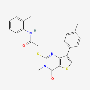 2-{[3-methyl-7-(4-methylphenyl)-4-oxo-3H,4H-thieno[3,2-d]pyrimidin-2-yl]sulfanyl}-N-(2-methylphenyl)acetamide