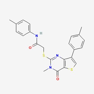 2-{[3-methyl-7-(4-methylphenyl)-4-oxo-3H,4H-thieno[3,2-d]pyrimidin-2-yl]sulfanyl}-N-(4-methylphenyl)acetamide